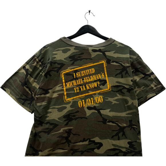 Vintage Camo"I Survived Michael Feldmans Y2'YA Know?"Tee L - Picture 6 of 7